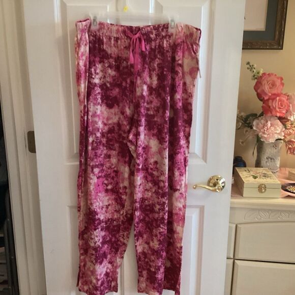 NWT. Jenni Brand Women’s Splash Pinks and Wines Long PJ Pants 2X. 3X - Picture 3 of 11